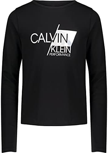 Спортна тениска с дълъг ръкав Calvin Klein Girls' Performance за момичета