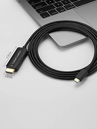 Създаване на USB кабел C-HDMI Кабел 4K @ 60Hz HDR, на 6 фута USB кабел C-HDMI е Съвместим с MacBook Pro 2020, iPad Pro 2020, Surface Book 2, S20, S10 за телевизор, проектор, монитор, черен