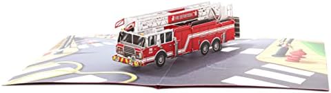Пожарната Liif 3D Поздравителна Всплывающая Картички, Картичка За Рожден Ден За Деца, Пожарникари, Мъжки, БАЩА, Син,