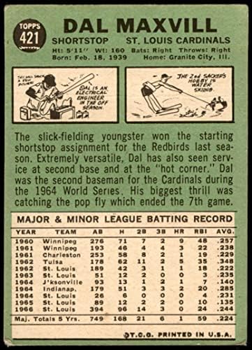 1967 Topps 421 Даде Максвилл Сейнт Луис Кардиналс (Бейзболна картичка) СПРАВЕДЛИВИ Кардинали