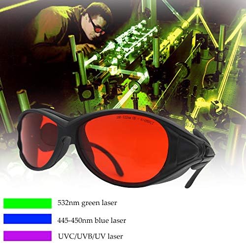 Лазерни Защитни очила 532nm OD 6 Professional + с дължина на вълната от 180 нм-532 nm Лилаво/синьо/зелени Лазерни Защитни