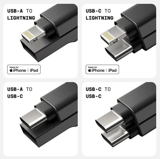 Инчов Зарядно устройство, Mini USB за Гръмотевична Пфи Сертифициран кабел Светкавица За зареждане на Ключодържател