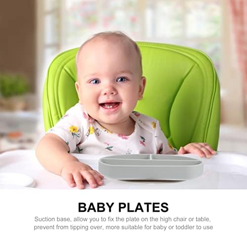 В чиниите на децата Toyvian Силиконова Смукателна чиния за деца: Split Детска С Чиния Преносими, Не Оставляющаяся На място,