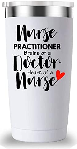 Практикующая медицинска сестра Мозъци лекар, сърцето медицински сестри пътна чаша-чаша.Подаръци практикующей медицинска
