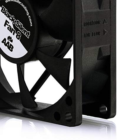 AAB Cooling Black Silent Fan 8 - Тих и ефективен 80-мм вентилатор с 4 Антивибрационными наслоявания, вентилатор
