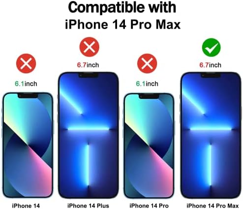 Защитно фолио RKINC [4 опаковки] за iPhone 14 Pro Max 6,7 инча, защитен слой от закалено стъкло 0,33 мм [Доживотна гаранция] [Защита от надраскване] [Защита от шрапнел] [Без мехурчет?