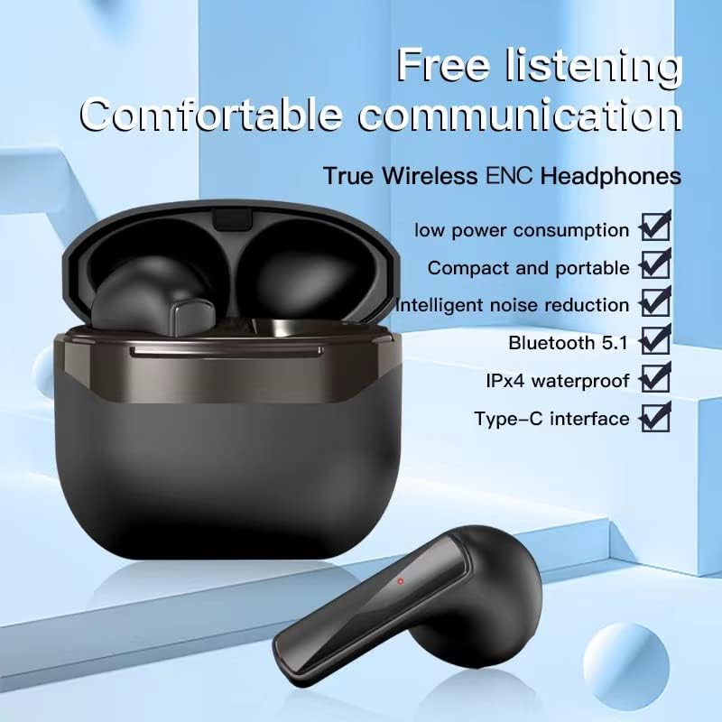 Безжични Слушалки Bluetooth Слушалки с Калъф за Безжично зареждане на IPX4 Водоустойчив стерео слушалки-втулки