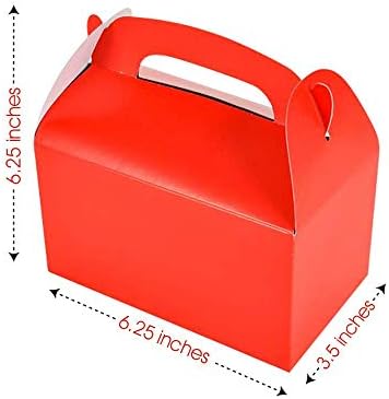 ArtCreativity Червени кутии за бонбони, сладкиши и подаръци за партита - Опаковка от 12 Кутии за коледни сладки, Симпатични