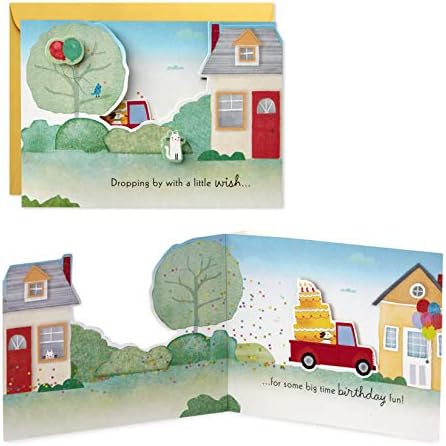 Гама на хартиени картички Hallmark Paper Wonder Pop Up за рожден ден (5 картички с конвертами), модел: 2499RZW1029