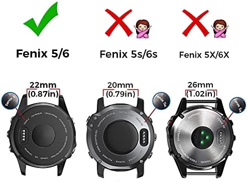 NotoCity е Съвместим с каишка Fenix 6 Pro 22 мм, лесно е подходящ за Fenix 5/Fenix 5 Plus/Fenix 6/Fenix 6