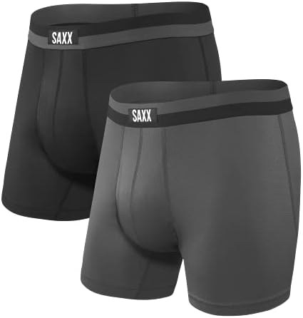 Мъжко бельо SAXX - Спортни Окото гащи-боксерки Fly 2Pk с вграден Калъф за подкрепа - бельо за мъже