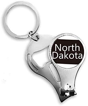 Северна Дакота Америка Схема на Картата на САЩ Ножица за Нокти Халка Ключодържател Отварачка за Бутилки Машина За Рязане