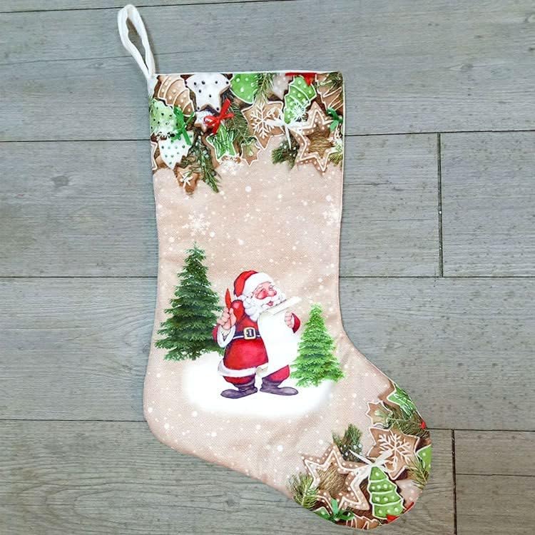 Коледни Чорапи Висулка Коледна Украса Доставка На 12 Инча Коледни Чорапи Подарък Пакет Празнична Прежда Венец