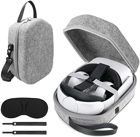 Калъф VakiReyy за Oculus Quest 2, Преносим Твърд Пътен Калъф, Чанта за съхранение с пагон за гейминг слушалки