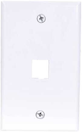 Стенни плоча Verbex 10-Pack с 1 пристанище Keystone Джак, Бял С нисък профил