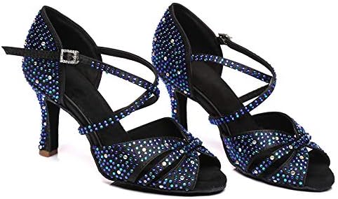 Женски обувки за латино танци HIPPOSEUS с пайети, обувки за балните танци, Танго, на висок ток 7,5 см, модел
