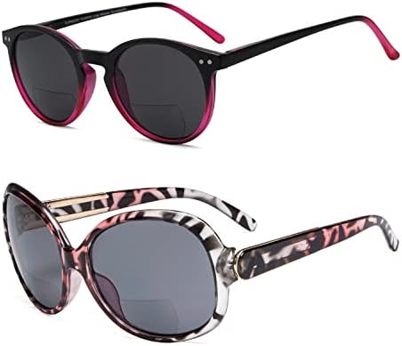 Eyekepper Спестете 10% на 2 опаковки бифокальных слънчеви очила Sunshine Readers Black Pink и Пинк Tortoise +1.50