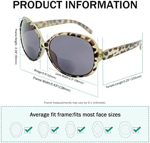 Eyekepper Спестете 10% на 2 опаковки бифокальных слънчеви очила Sunshine Readers, черни, розови и червени черепаховых