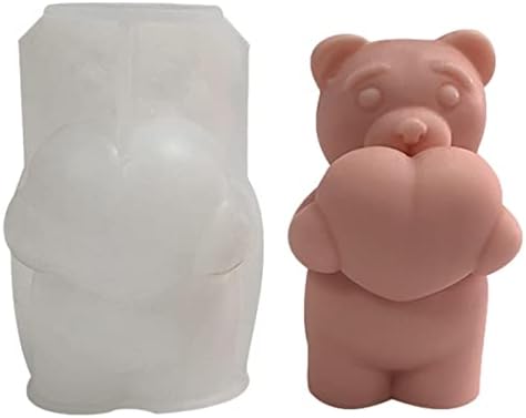 Силиконова форма LIPPSY 3D Bear | 3D Форми за Свещи Любов Bear от смола | Форма за извършване на Ароматерапията