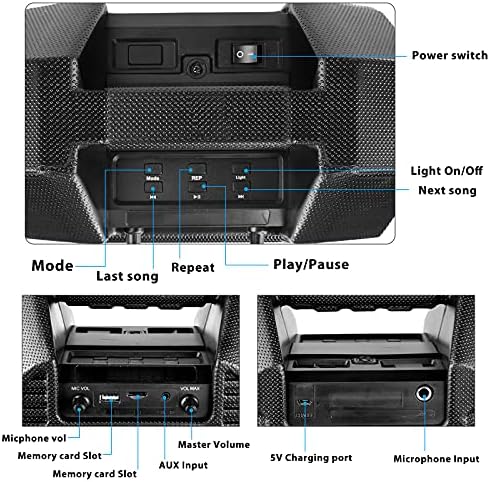 Портативен Bluetooth високоговорител QS-6505 Поддържа микрофон с FM-радио, led дисплей поддържа USB/SD-карта, подходяща за мобилни телефони, компютри, партита, домакински уреди,