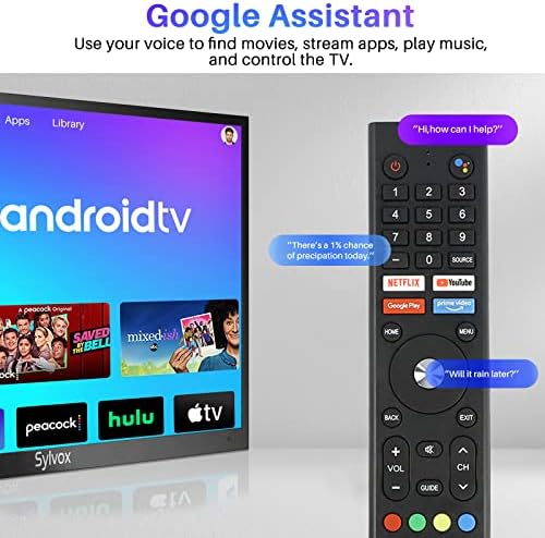 SYLVOX 43 Уличен смарт-телевизор с прикрепен за телевизор, Уличен tv 4K UHD, Гласово Дистанционно управление, Поддръжка на Google Play, подкрепа за изтегляне на приложения, вгра?