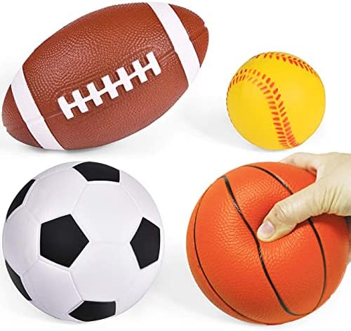 Liberty Внос 4 опаковки: Големи Полистирен топки за детски спортни играчки, Големи, меки и безшумни топки за