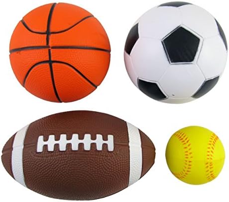 Комплект от 4 спортни топки за деца (Футболна топка, Баскетболна, Футболна топка, топка за Тенис) Автор: Bo Toys