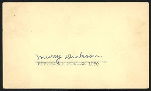 Мюрри Диксън с Автограф 3,5x5,5 Правителствената пощенска Картичка 1950 г. Питсбърг Пайрэтс Инв #153930 - Издълбани подпис MLB
