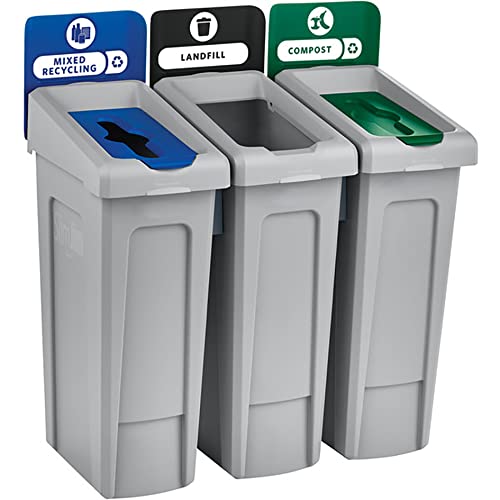 Greenwest 3-Производствена Правоъгълна станция за рециклиране на отпадъци от Смесени Капаци, Кошче за отпадъци,