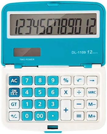 DUBAO 12 Цифри Слънчев Сгъваема Мини-Калкулатор с двойно Захранването Офис Имейл на Джобен калкулатор (Цвят: E)