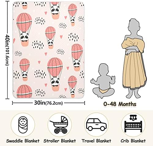 Пеленальное Одеяло Panda, Памучни Одеяло с въздушно топка за Бебета, Като Юрган, Леко Меко Пеленальное одеало за детско креватче,