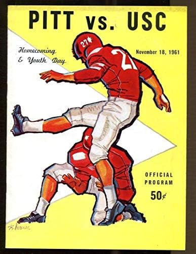 1961 Пит срещу Футболна програма USC Trojans 11/18 Ex 40331 B3 - Програма колежи