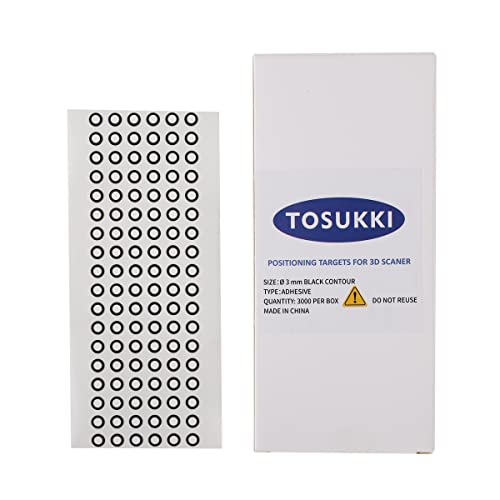 TOSUKKI 3 mm/1.5 mm /0,8 мм /0,4 мм Позиционирующие цел за 3D скенер, Маркери на осовите точки / Светлоотразителни