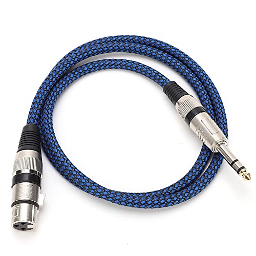 Аудио кабел Vifemify XLR Балансный кабел Бескислородный Меден смесител с найлон оплеткой, кондензаторен микрофон, plug резистор.(3 Метра)