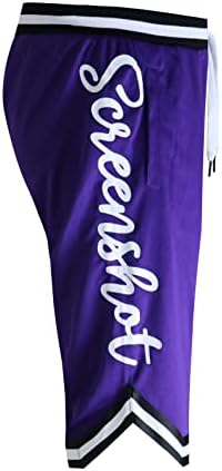 СНИМКА на Мъжки къси Панталони от Вкара плат Premium Urban Sreetwear Fashion Баскетбол Mesh Shorts - Спортни Шорти от Джърси 11 По вътрешния шев Цвят на Спортен отбор