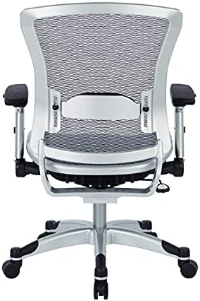 Офис стол Space Seating 317 серия Executive Light Air Grid с дишаща вкара задната седалка, лумбална опора, синхронен