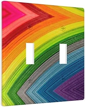 Декоративна Обшивка в шарени цветове на Дъгата - Двустранен Превключвател За включване на светлината, Декоративна Тампон на 2