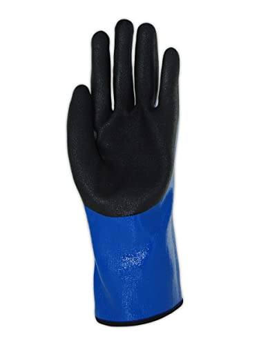 Работни ръкавици MAGID Waterproof Level A4 Cut и химическа устойчивост, 12 PR, С подобрено сцепление, с покритие нитрилом пясъчен