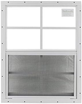 Окачени прозорци и още много други 24 X 27 Прозорец Алуминиева Рамка Бяла Вълни Защитни / ЗАКАЛЕНИ Стъклени Навеси За съхранение