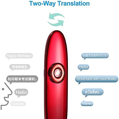LXXSH Преносимо устройство за превод на глас на 42 езика Незабавен двупосочен превод в реално време с Използването на подкрепата на приложения Повторен превод (Цвят: б
