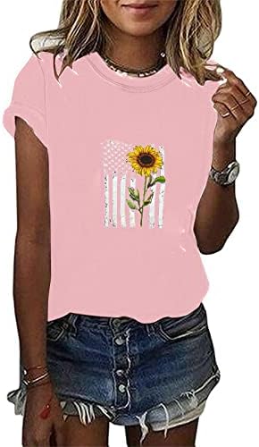 Тениска За Момичета, Лято-Есен, Къс Ръкав, през Цялата Силует, Деколте Лодка, Графична Ежедневна Блуза, Тениска