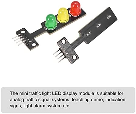 Модул за показване на мини-светофар MECCANIXITY Led Модул светофар на постоянен ток 5 за Творчески проект САМ, Модел на пътна мрежа, опаковка от 5