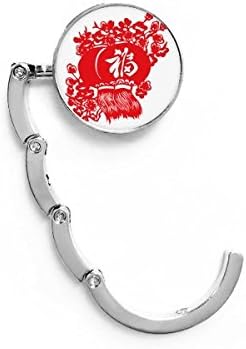 Червен Фенер Традиционен Китайски Модел Настолен Кука Декоративна Катарама Удължител Сгъваема Закачалка