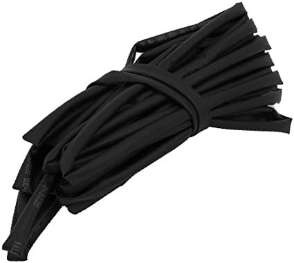 X-DREE Свиване тръба С метална намотка Кабелен ръкав с дължина 6 м с вътрешен диаметър 4,5 мм Черен (Manga del кабел de envoltura del кабел del tubo termocontraible 6 metros Largo Диаметър 4,5 мм вътреш