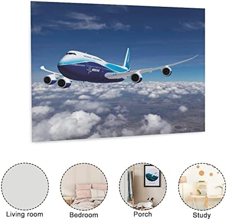 Плакати и Щампи на Боинг 747 Търговски Самолет, Стенни Картини за Хола Стенни Художествени Картини на Платно Стенен