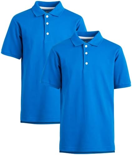 Асоциация на поло САЩ. Тениска за момчета в ученическа униформа - Тениска с къси ръкави в стил Пике с къс