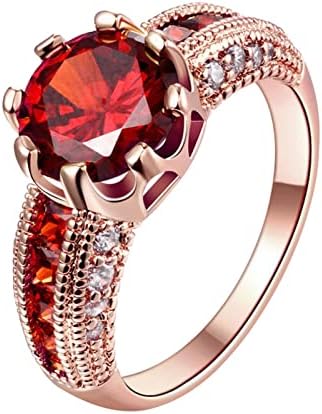Женски пръстен, бижута, ретро-корона, пръстен с цирконием, диамант, пръстен от розово злато, бижута (злато, C)
