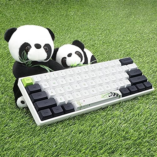 Ръчна Детска Клавиатура Uuoeebb CHARAN SK61 с 61 клавиша, Компактна клавиатура Bamboo Forest Panda 60% с гореща