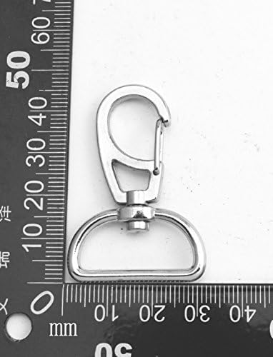 Fenggtonqii Сребро D-Образен пръстен на вътрешния диаметър 1 , Средната Пружина на Обтегач, С клипс, Въртящи се на Куки-ключалки, Опаковки от 15