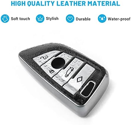 NuIth е Съвместим с калъф за ключодържател BMW с веригата за ключове, джоб за ключове под формата на острието е Подходяща за серия BMW X1 X2 X3 X5 X6 X7 2 3 5 6 7 Калъф за ключодържат